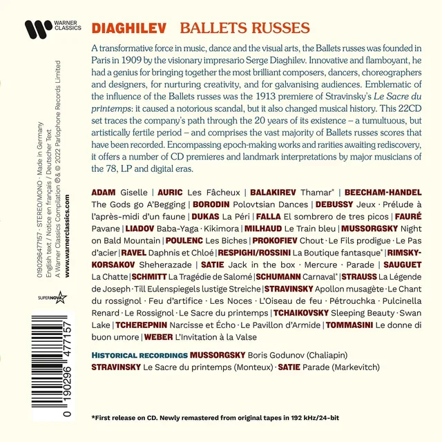 Diverse Artister Diaghilev - Ballets Russes (22CD) 