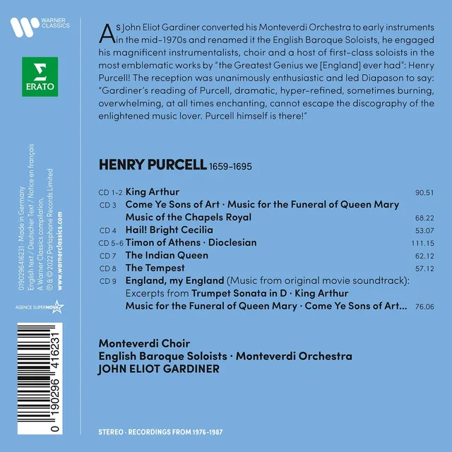 John Eliot Gardiner Purcell (9CD) 