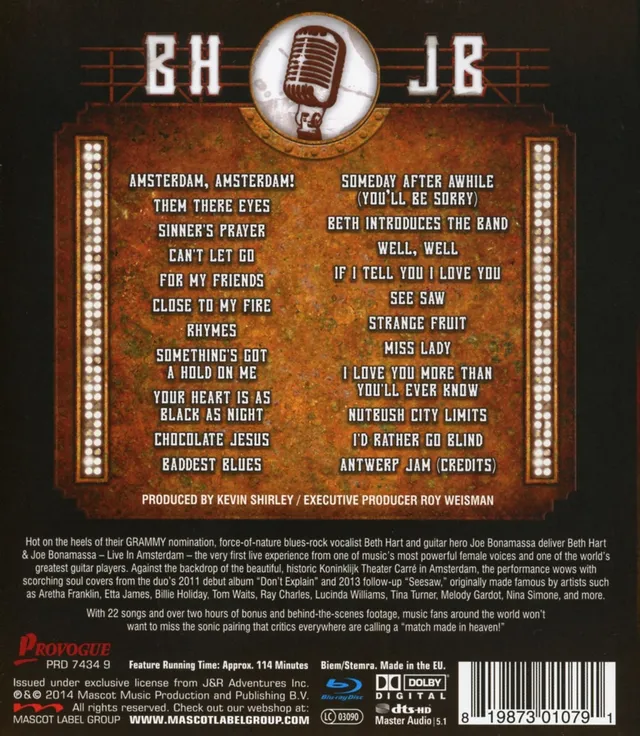Beth Hart & Joe Bonamassa Live In Amsterdam (BD) 