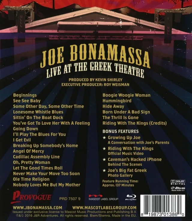 Joe Bonamassa Live At The Greek Theatre (BD) 