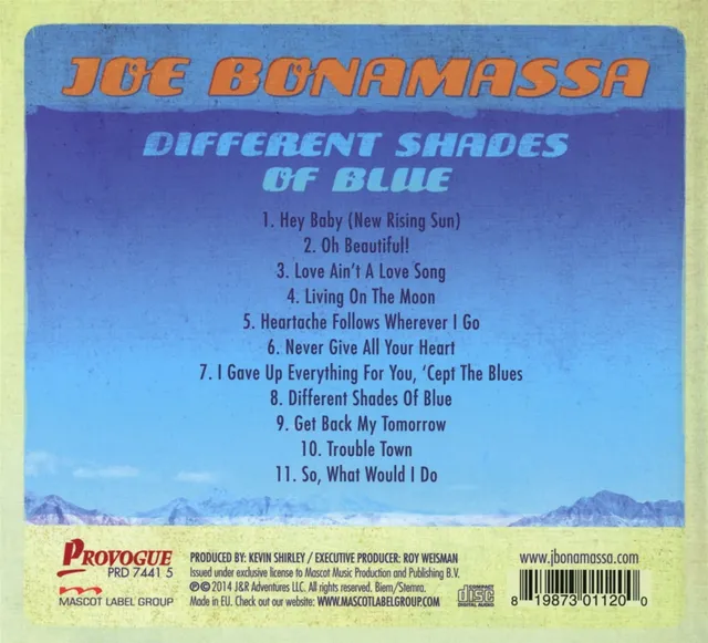 Joe Bonamassa Different Shades Of Blue (CD) 