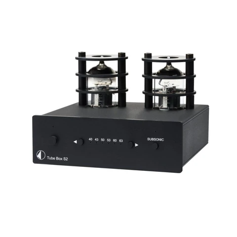 Pro-Ject Tube Box S2, svart Rørbasert MM/MC RIAA-trinn