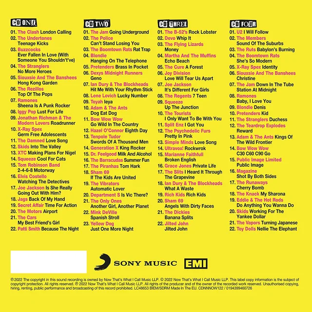 Diverse Artister Now That's What I Call Punk & New… (4CD) 