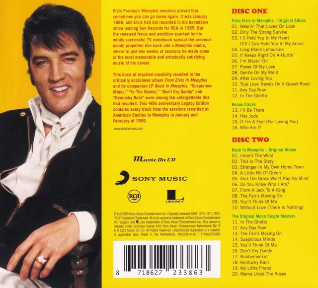 Elvis Presley From Elvis In Memphis (2CD) 