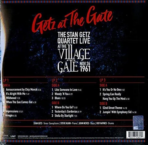 Stan Getz Getz At The Gate (3LP) 